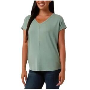 32 Degrees Ladies' V-Neck Top, GREEN, Size XS. O